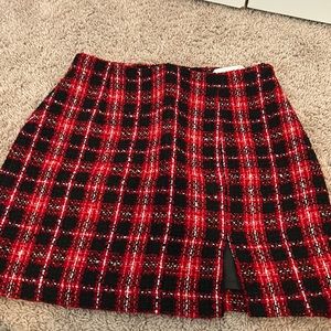 Mini plaid skirt